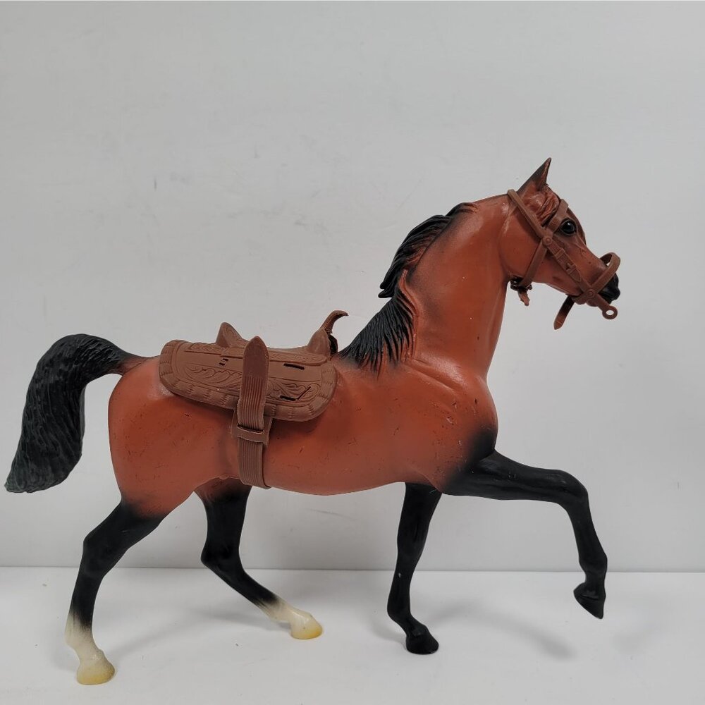 Blue Ribbon Ranch Collectible Brown Horse with Accessories